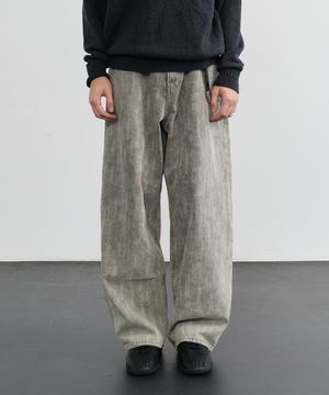 spill out wide pants (greenish grey)