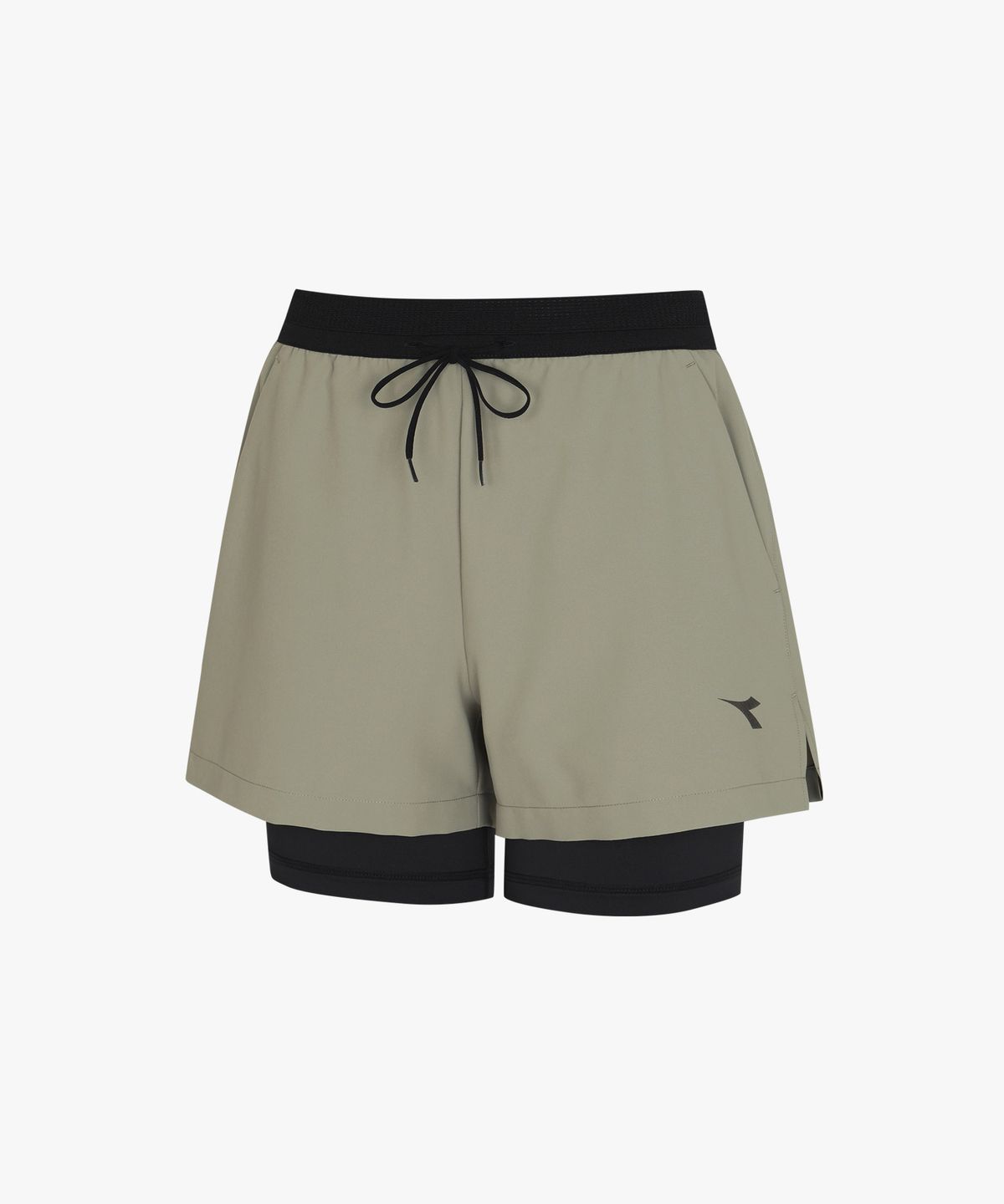 디아도라(diadora) 2IN1 3인치 러닝 쇼츠 우먼 KHAKI