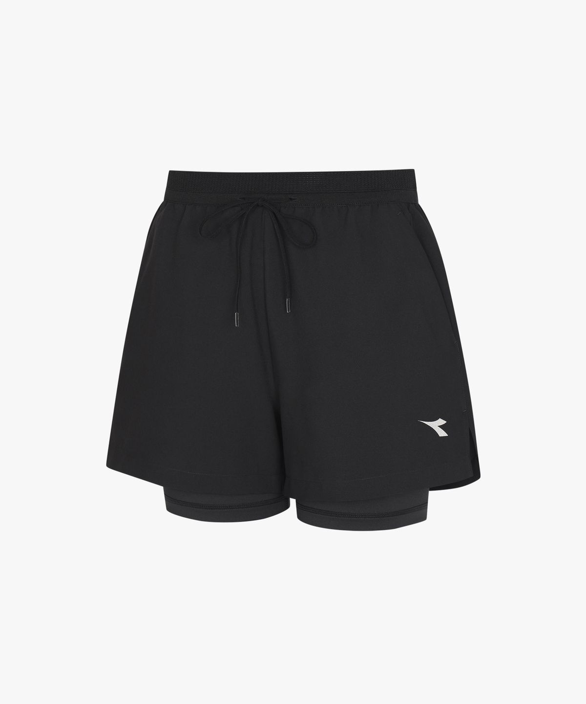 디아도라(diadora) 2IN1 3인치 러닝 쇼츠 우먼 BLACK