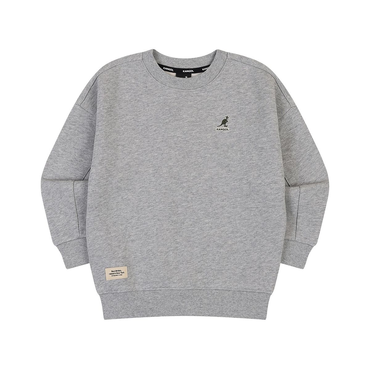 캉골키즈(KANGOL KIDS) 클럽 로고 브러쉬드 스웻셔츠 RD 0001 멜란지 그레이