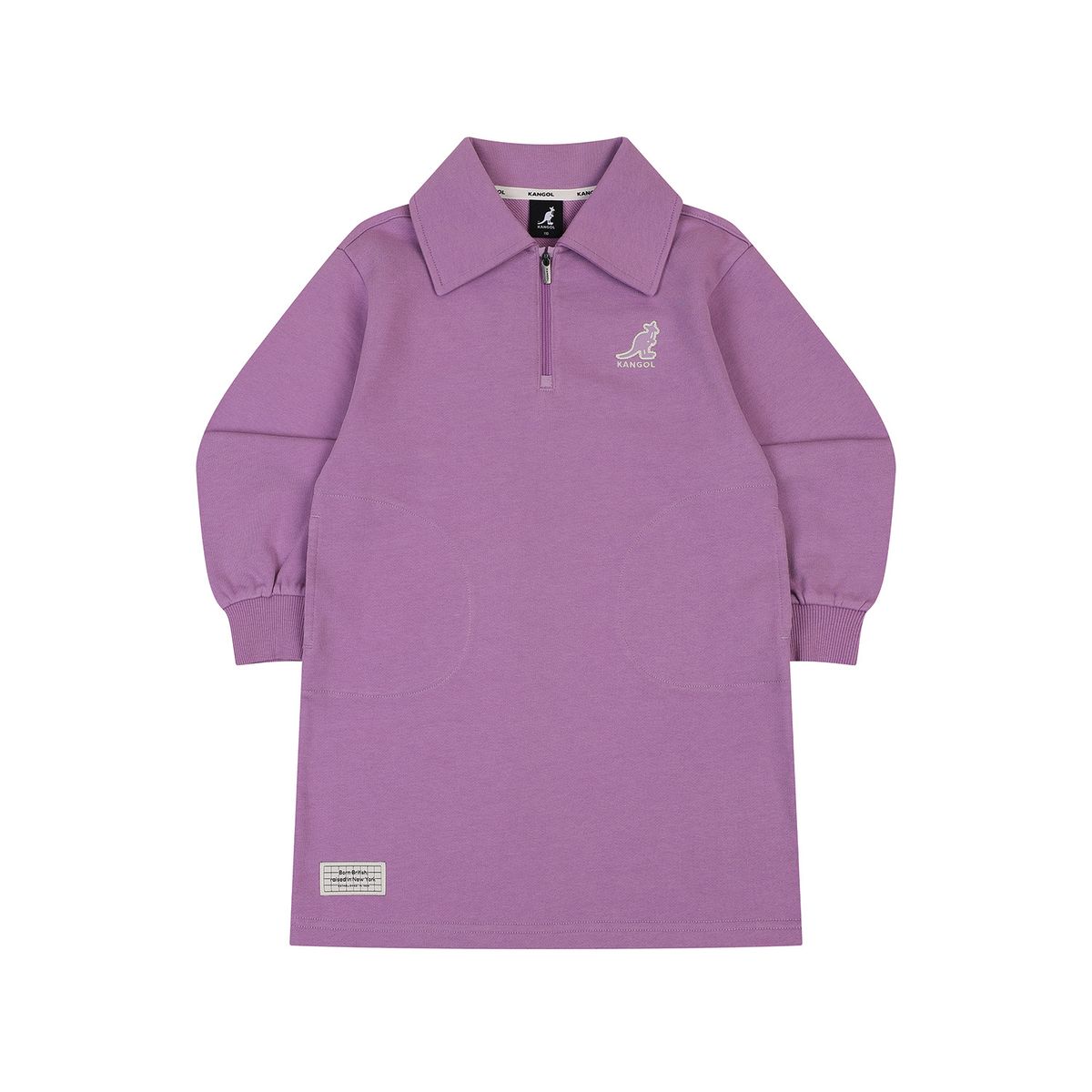 캉골키즈(KANGOL KIDS) 하프 집업 저지 원피스 RC 2204 라벤더