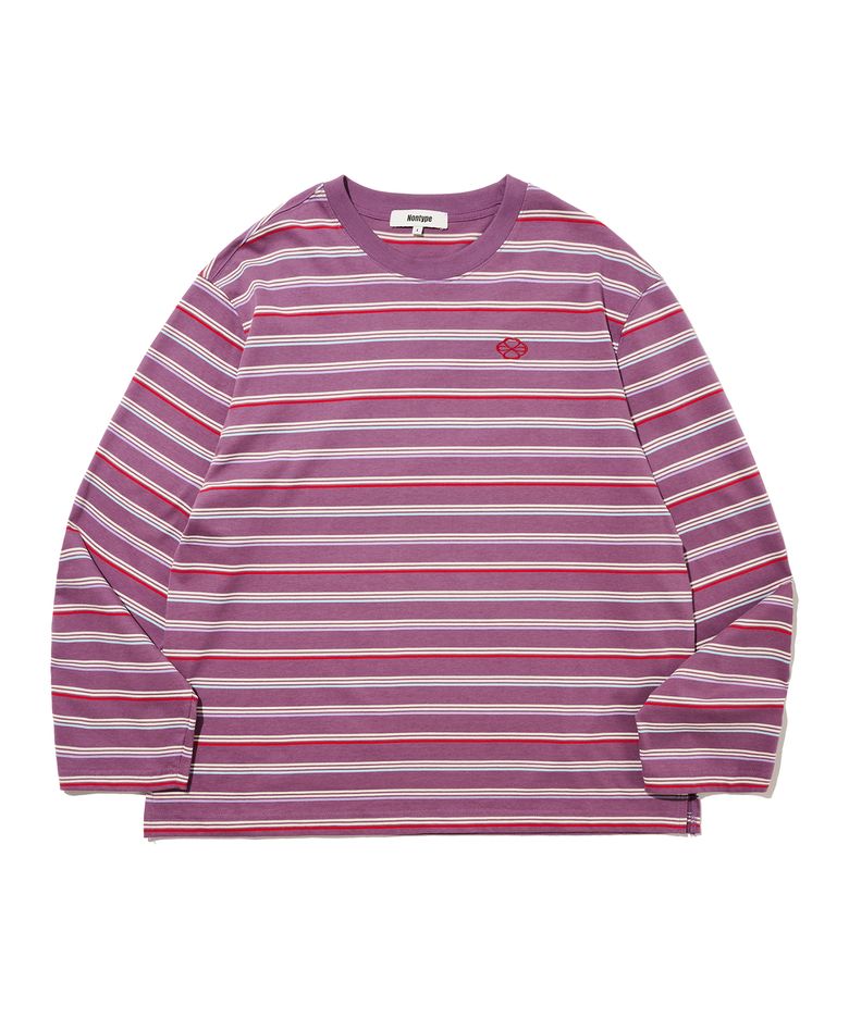 VTG STRIPE LONG SLEEVE (PURPLE)