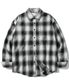페이드 체크 셔츠-블랙