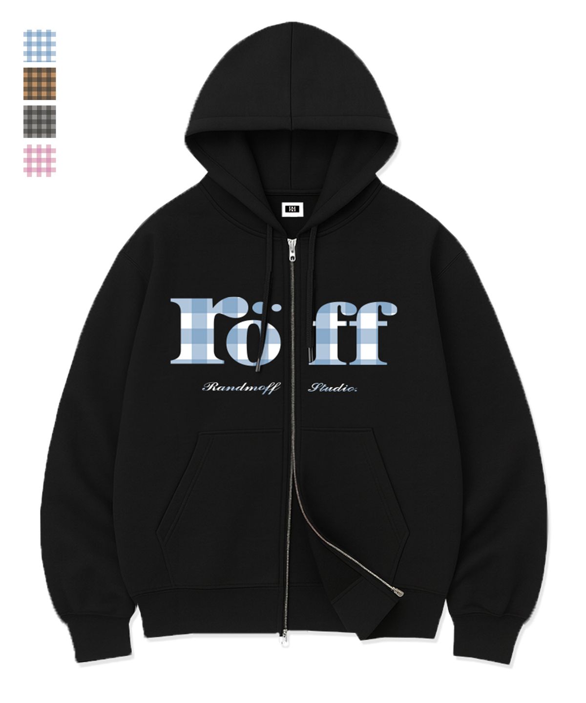 랜덤오프(RANDOMOFF) RÖFF TYPE PLAY SPACE CHECK OVER FIT 2-WAY ZIP-UP (5color)