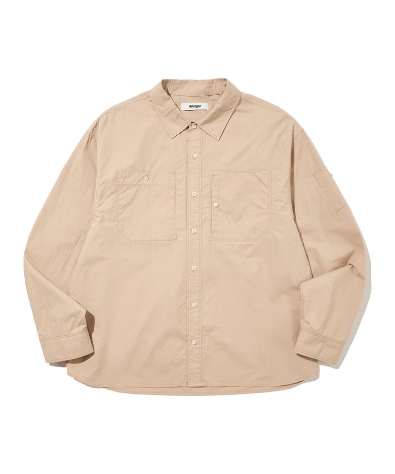 OTHER SEMI CROP COMFY SHIRTS (BEIGE)