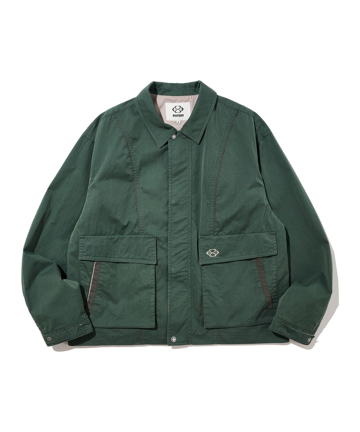 논타입(NONTYPE) CURVED INCISION JUMPER (FOREST GREEN)
