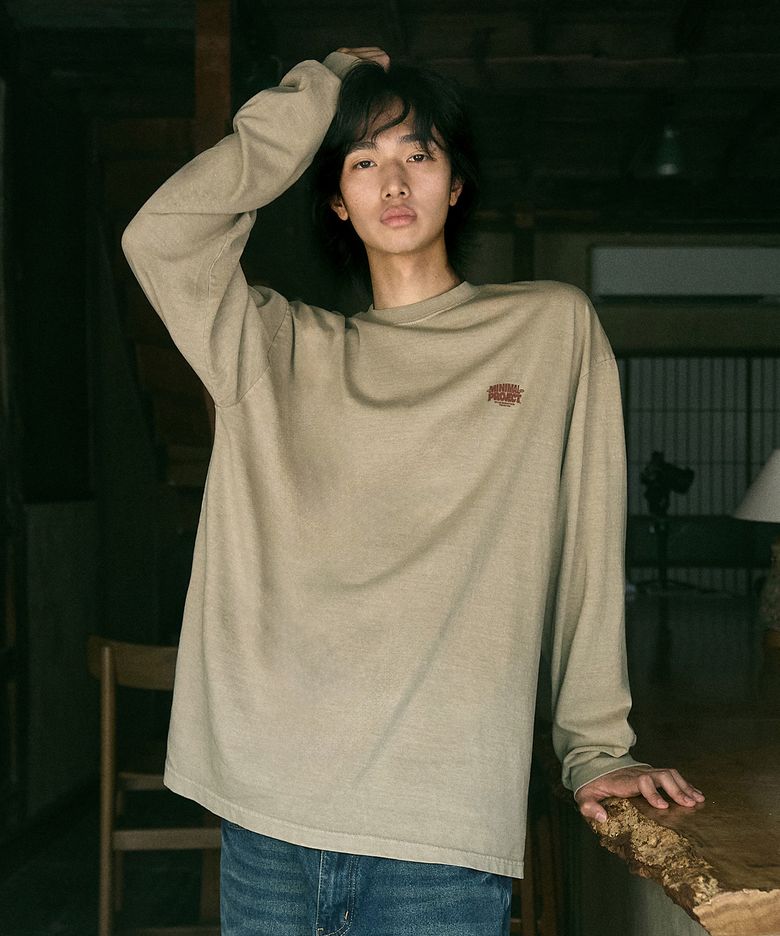 트랜지션  피그먼트 오버핏 롱 슬리브 티셔츠 MLT117 / 5COLOR