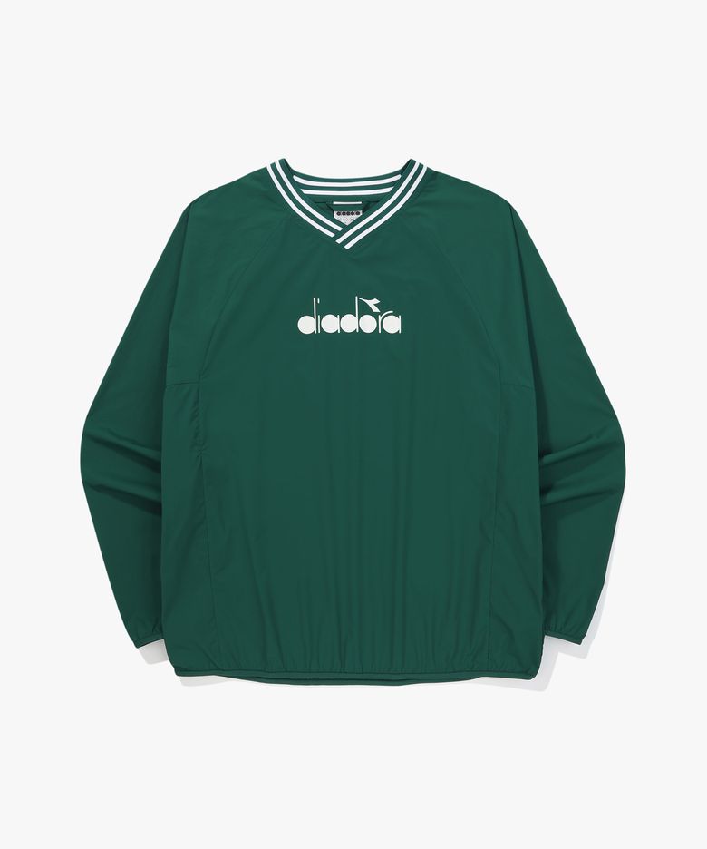 V넥 긴팔 피스테 GREEN