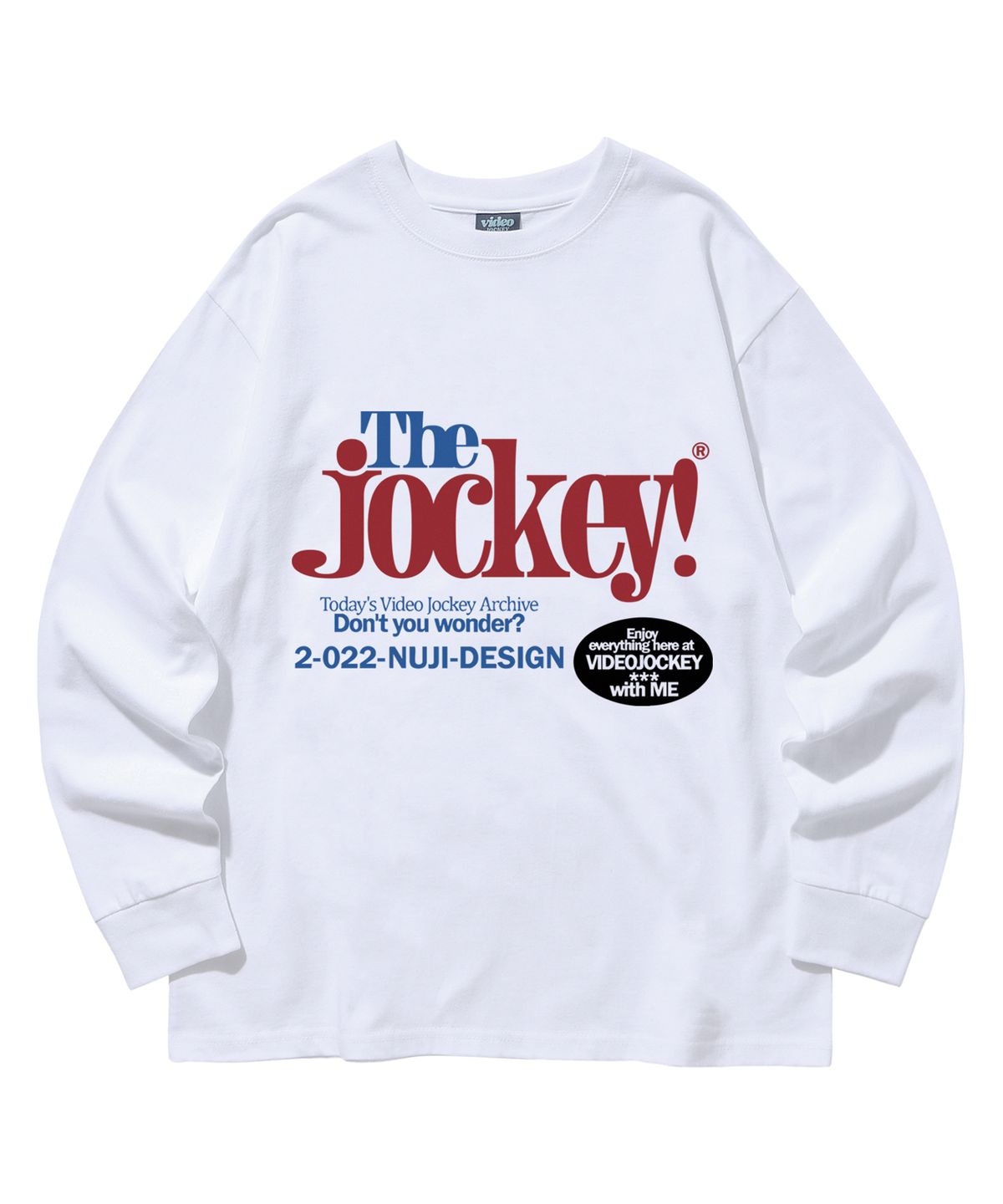 비디오자키(VIDEO JOCKEY) 비디오 마켓 LS 티셔츠 [화이트]