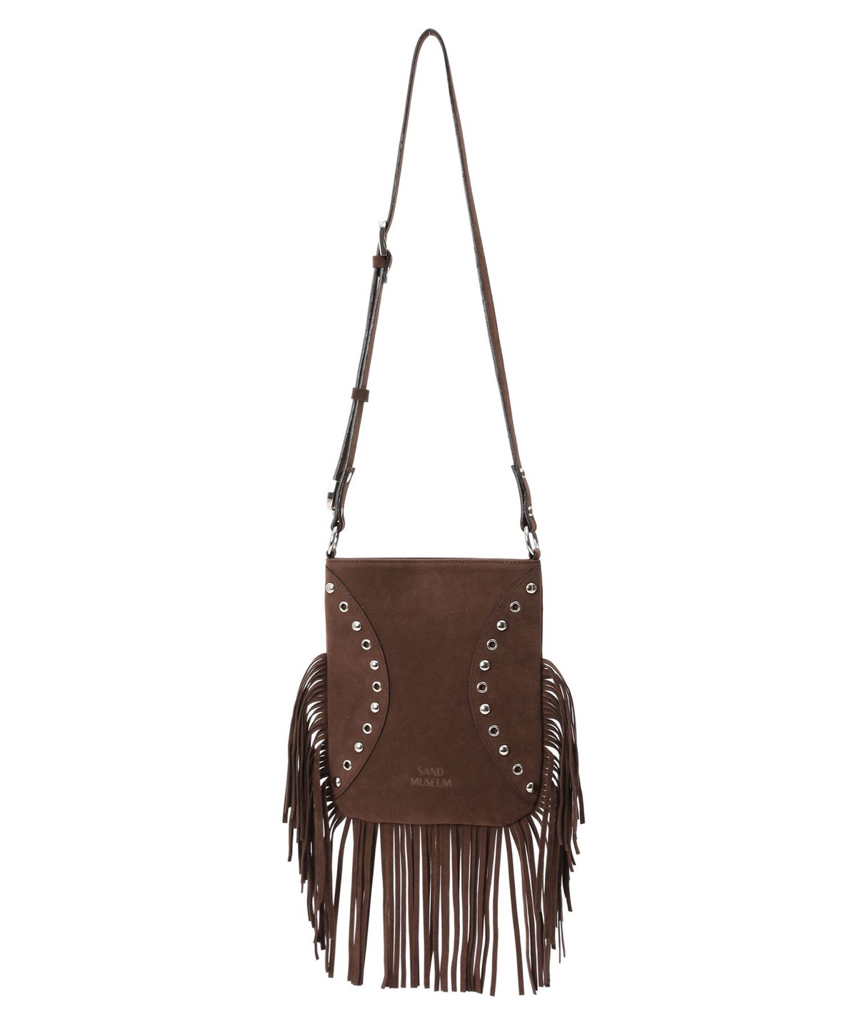 샌드뮤지엄(SAND MUSEUM) TASSA FRINGE BAG [Suede Brown]