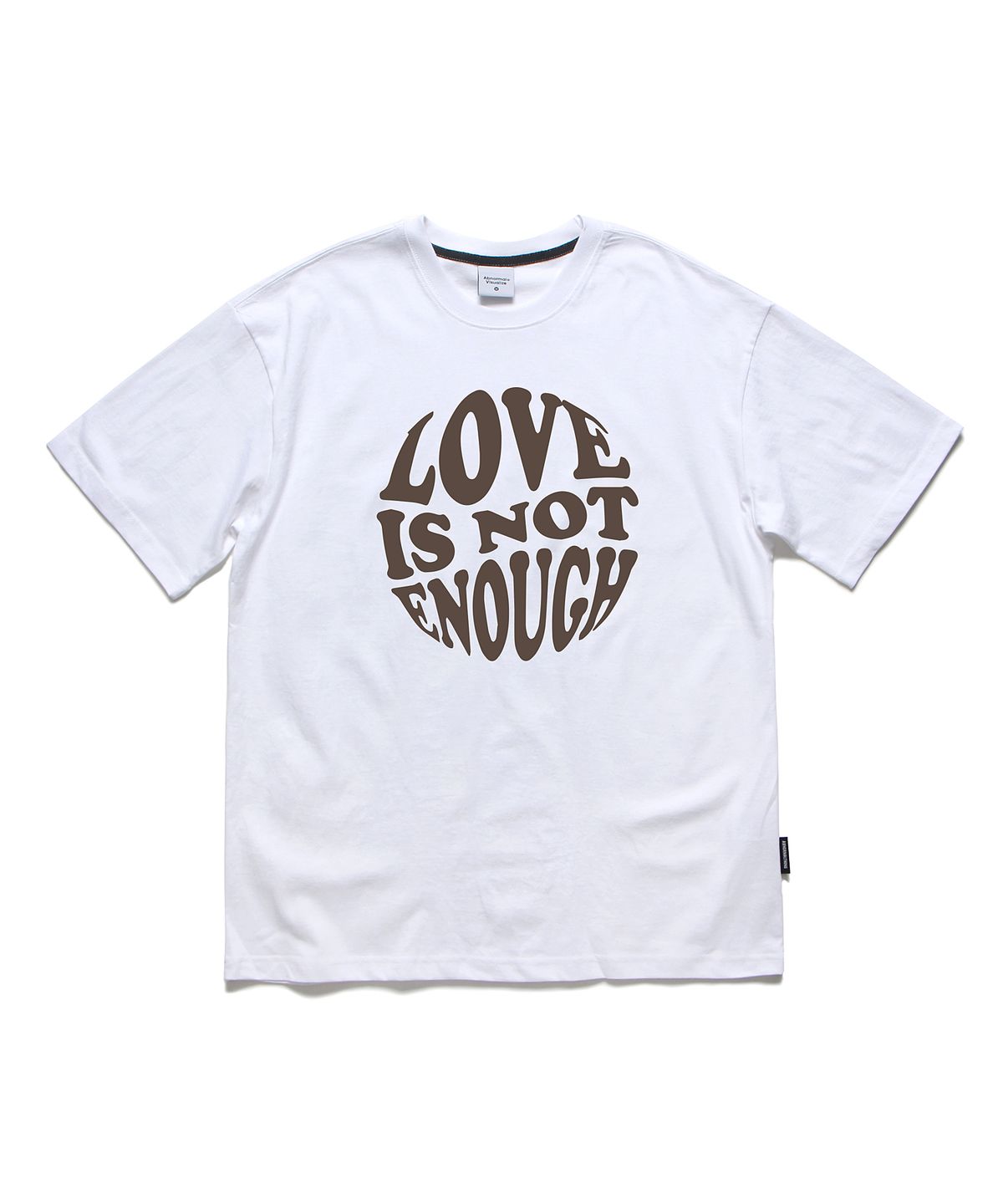 앱놀머씽(ABNORMALTHING) 낫이너프 오버핏 티셔츠 화이트 (NOT ENOUGH T-SHIRT WHITE)