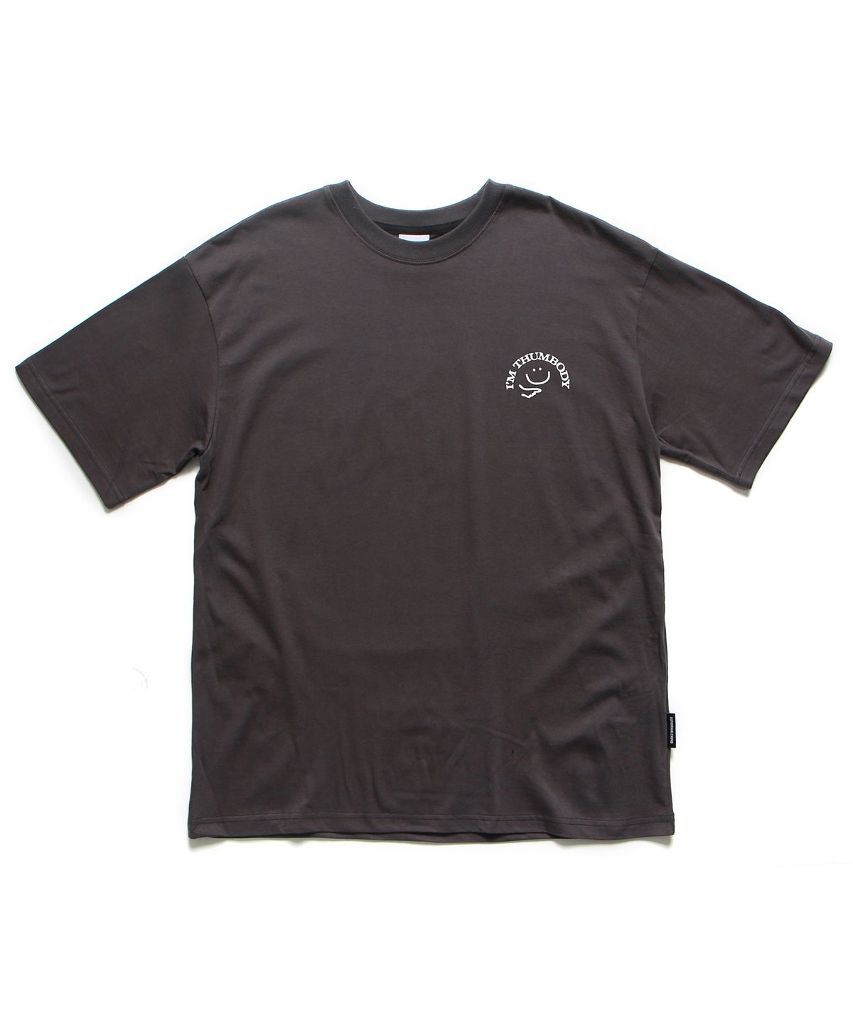앱놀머씽(ABNORMALTHING) 아이엠 오버핏 티셔츠 차콜 (IAM T-SHIRT CHARCOAL)