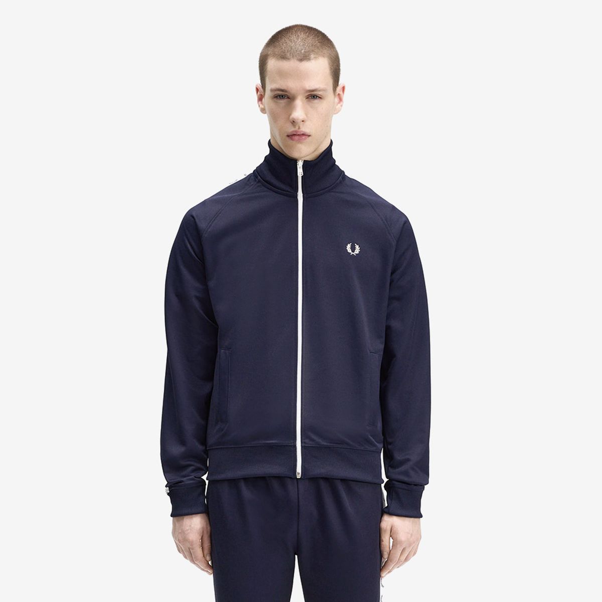 프레드페리(FRED PERRY) [Sport] 테잎 트랙 재킷 - 카본 블루 AFPM2534620-885