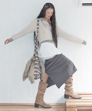 [서지수PICK] 스터드 맥시 스커트_MIWWHF946C