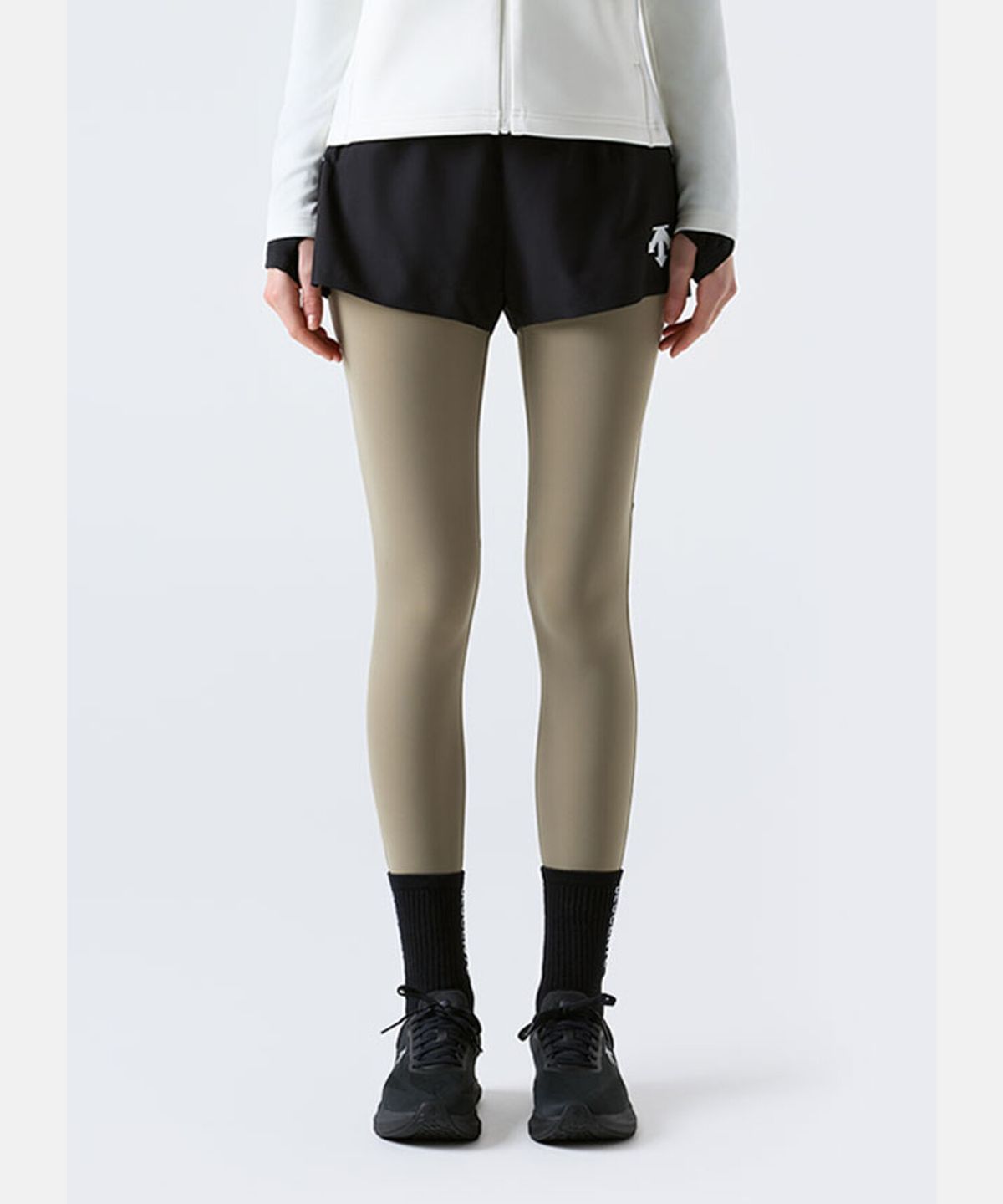 데상트(DESCENTE) 러닝 웜 타이즈 카키(SQ323RKL81)
