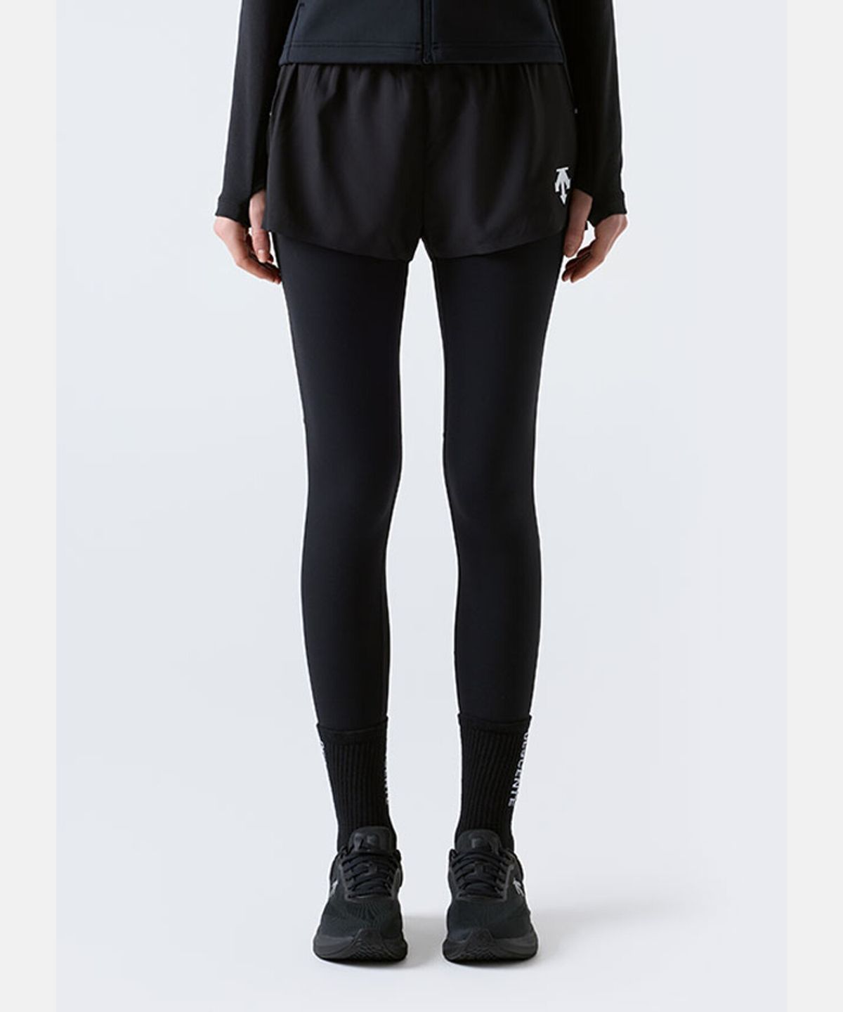 데상트(DESCENTE) 러닝 웜 타이즈 블랙(SQ323RKL81)