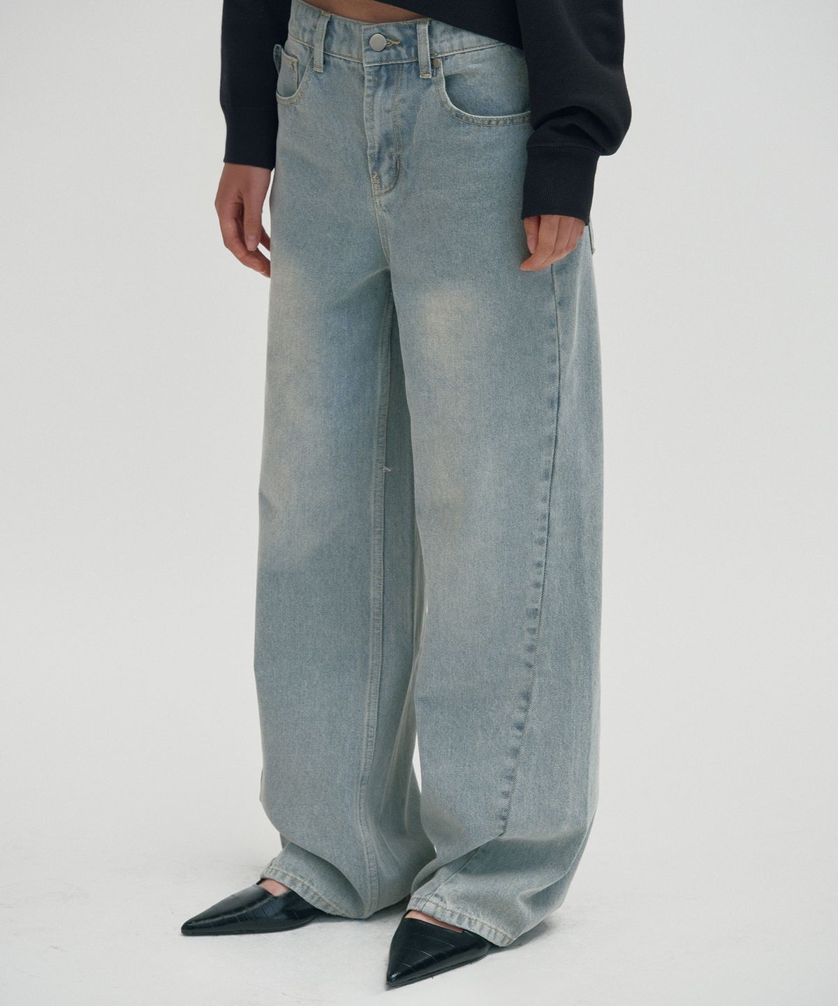 스웨이드(SUADE) STANDARD CURVED DENIM [BLUE]