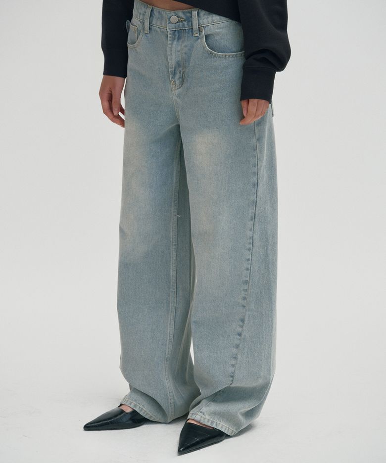 STANDARD CURVED DENIM [BLUE]