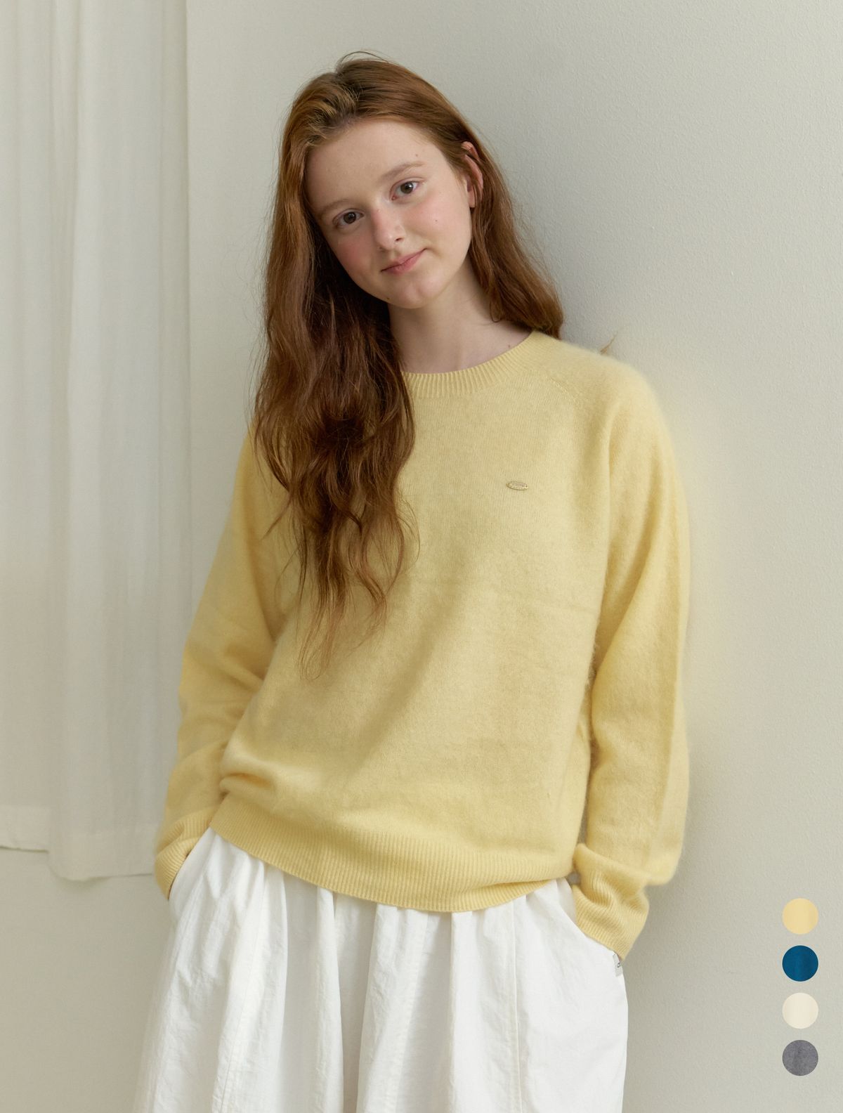 클루니(CLUNY) Fluffy cashmere wool knit - (4 colors)