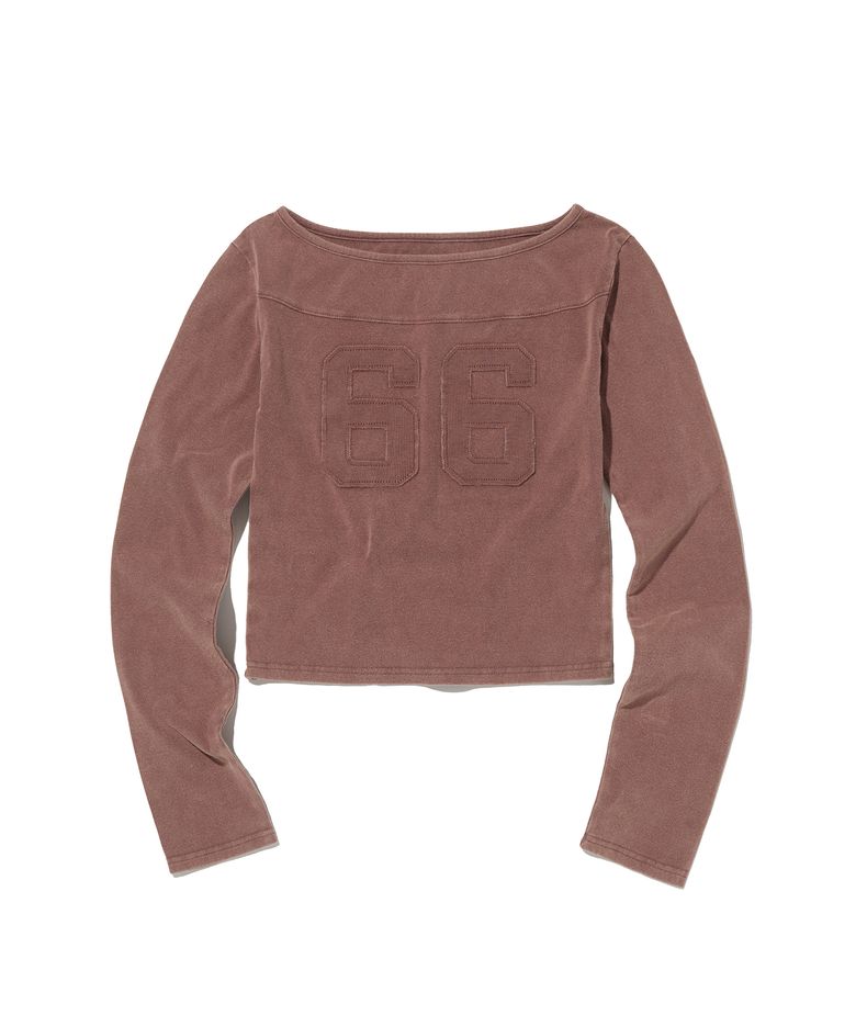 66 WASHED LONG SLEEVE [BURGUNDY]