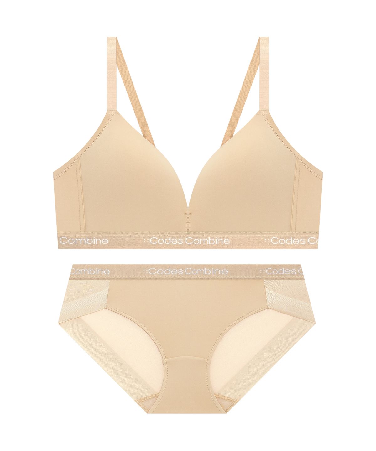 코데즈컴바인 이너웨어(CODES COMBINE INNERWEAR) 원톤 컴포트 노와이어 햄팬티 세트