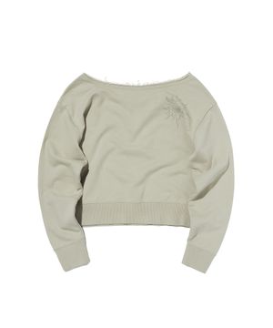 SUNNY ONE SHOULDER CREWNECK [CREAM]