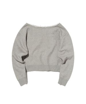 SUNNY ONE SHOULDER CREWNECK [GRAY]