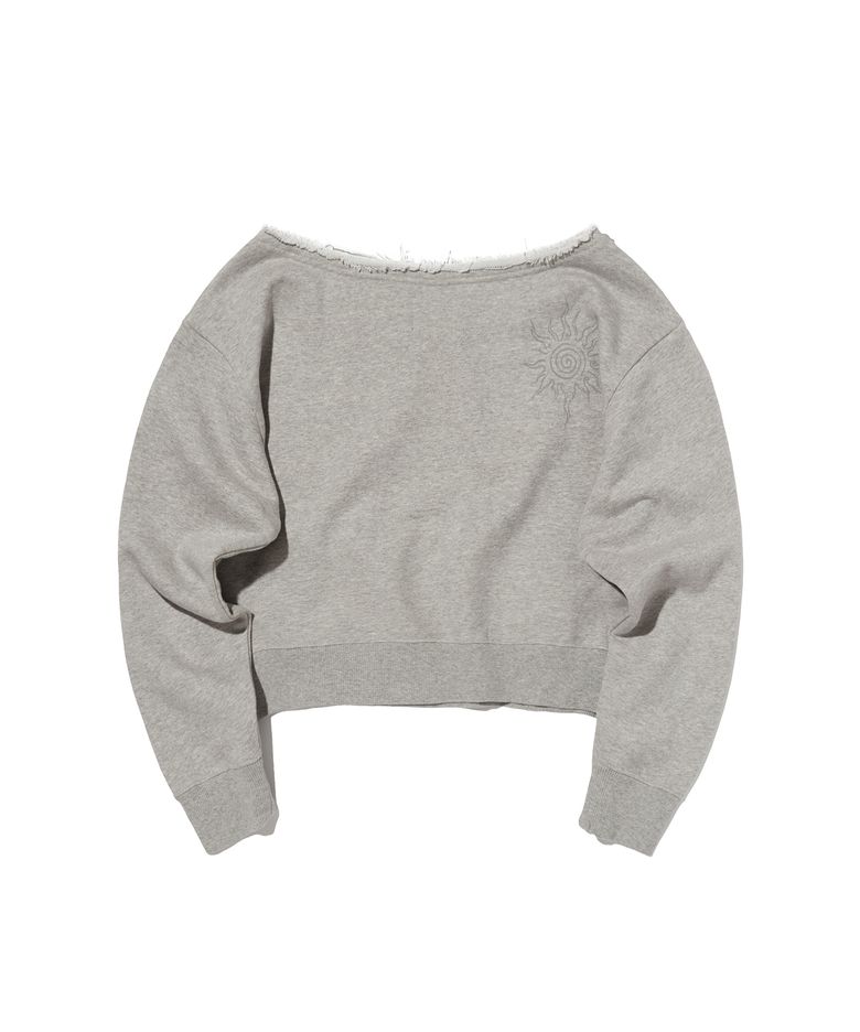 SUNNY ONE SHOULDER CREWNECK [GRAY]