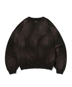 CROPPED WASHED CREWNECK [DARK BLACK]