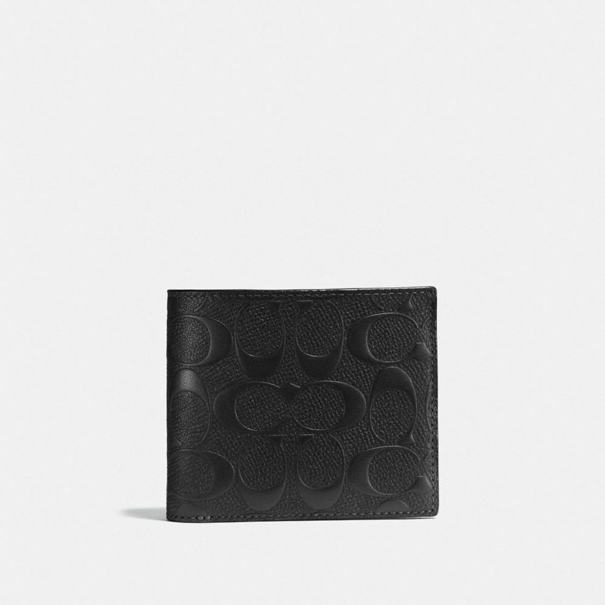 코치(COACH) 쓰리인원 월릿 인 시그니처 레더 CR957 BLK