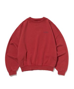 CROPPED WASHED CREWNECK [RED]