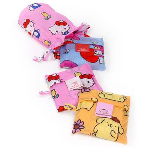 [바쿠백] 휴대용 장바구니 접이식 시장가방 Hello Kitty Florals 3종 세트