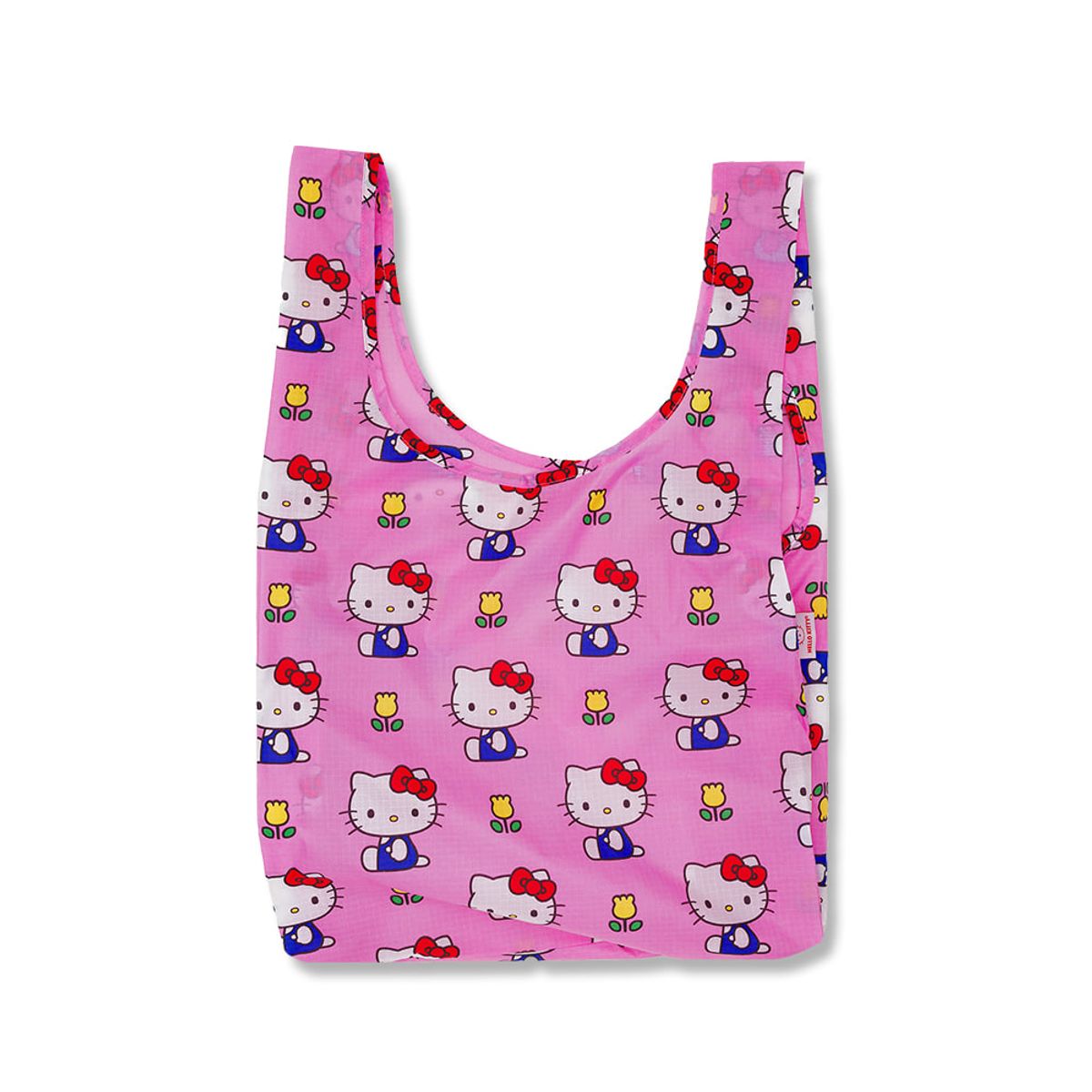 바쿠(BAGGU) [바쿠백] 휴대용 장바구니 접이식 시장가방 Hello Kitty Pink