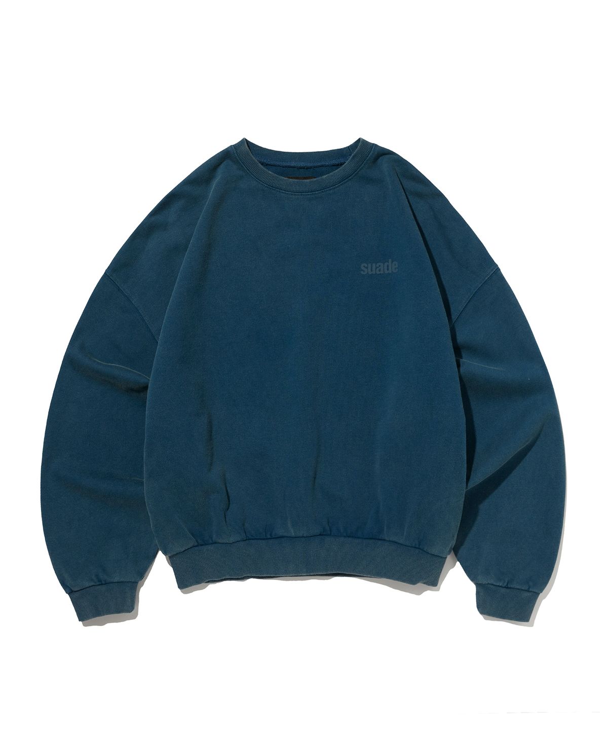 스웨이드(SUADE) CROPPED WASHED CREWNECK [DEEP GREEN]