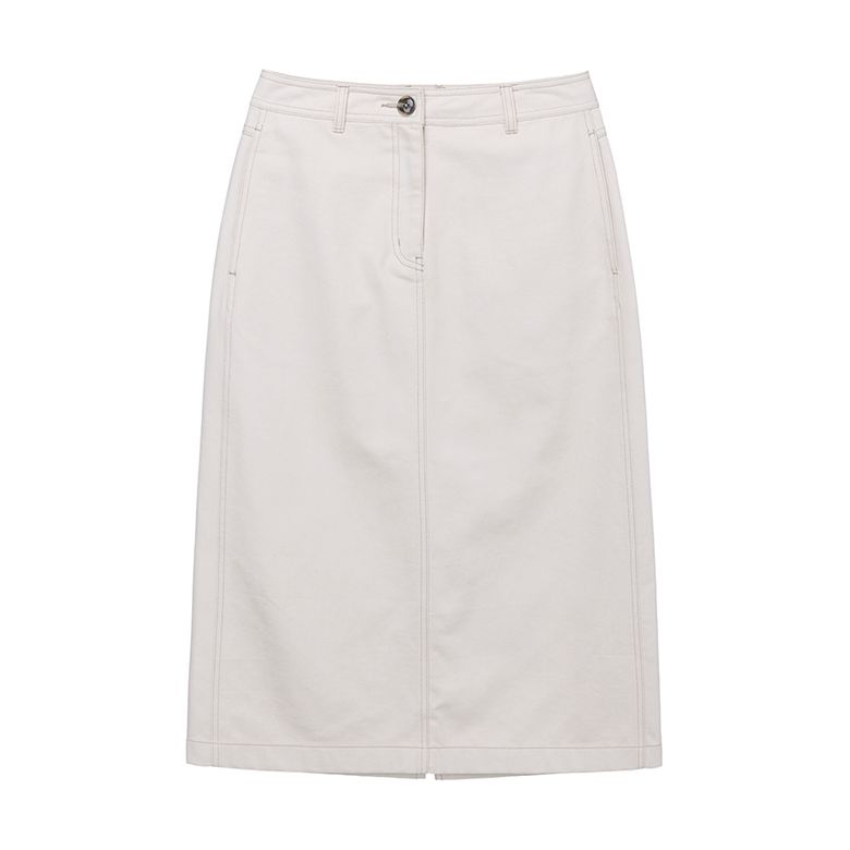 W 소프트 트윌 스커트 Light Beige