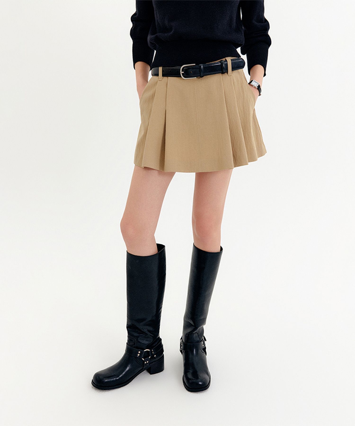 페르フリルミニスカート　misekiseoul blackup musinsa MUSINSA | MISEKI SEOUL Layered chiton mini skirt BLACK