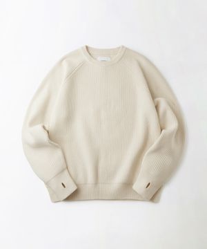 RAGLAN CREW NECK KNIT_IVORY