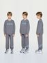 스트릿 베이직 컬러 스티치 맨투맨세트 LA (L.Charcoal Grey)