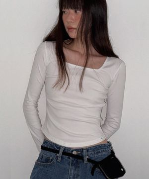 스틸 베이직 긴팔 티셔츠(스퀘어넥ver.)