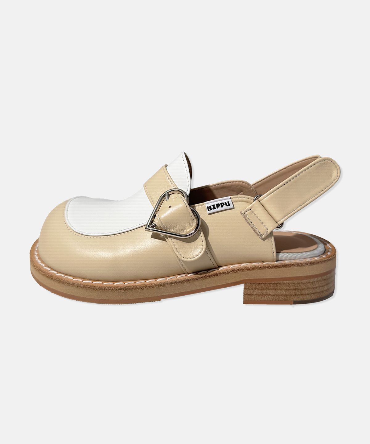히푸(hippu) Slingback Loafer Ivory