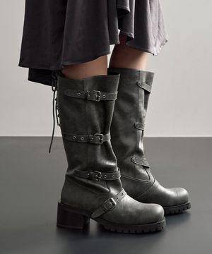 Buckle Tied Long Boots · 버클 타이드 롱 부츠