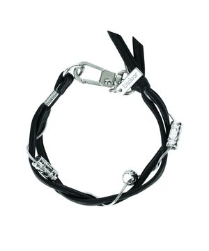 Steel & Thread bracelet (leather black)