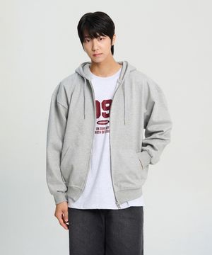 2-WAY 베이직 이중지 후드집업 (Gray)