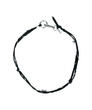 Steel & Thread necklace (leather black)