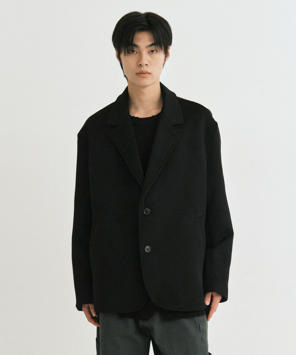 엔도어(ENDOOR) Warm wool blazer jacket (black)