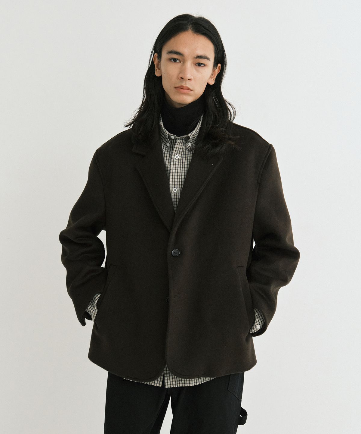 엔도어(ENDOOR) Warm wool blazer jacket (brown)