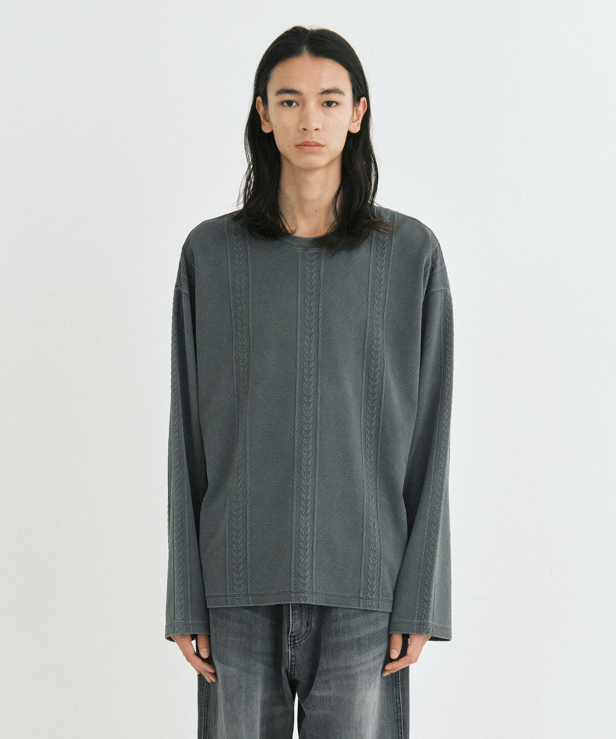 엔도어(ENDOOR) Time stitch vtg long sleeve (vtg olive)