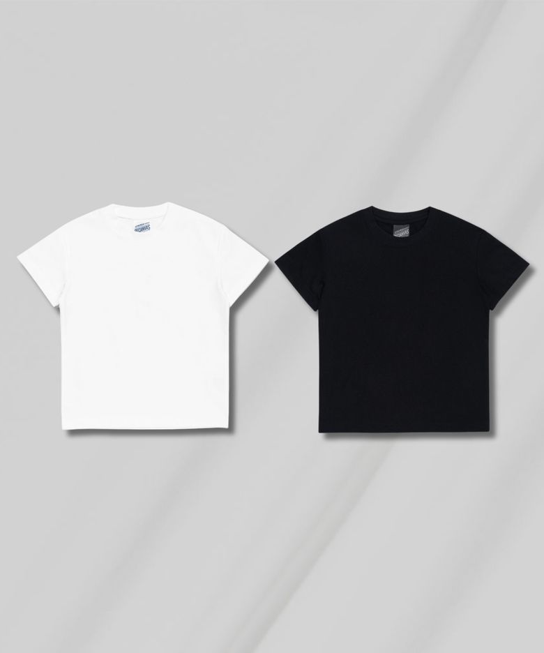 [2PACK] [키즈] 18수 코튼 무지 반팔티 (2COLOR)