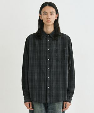 Old days vtg check shirt (vtg green)