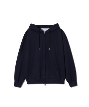 2-WAY 베이직 이중지 후드집업 (Navy)
